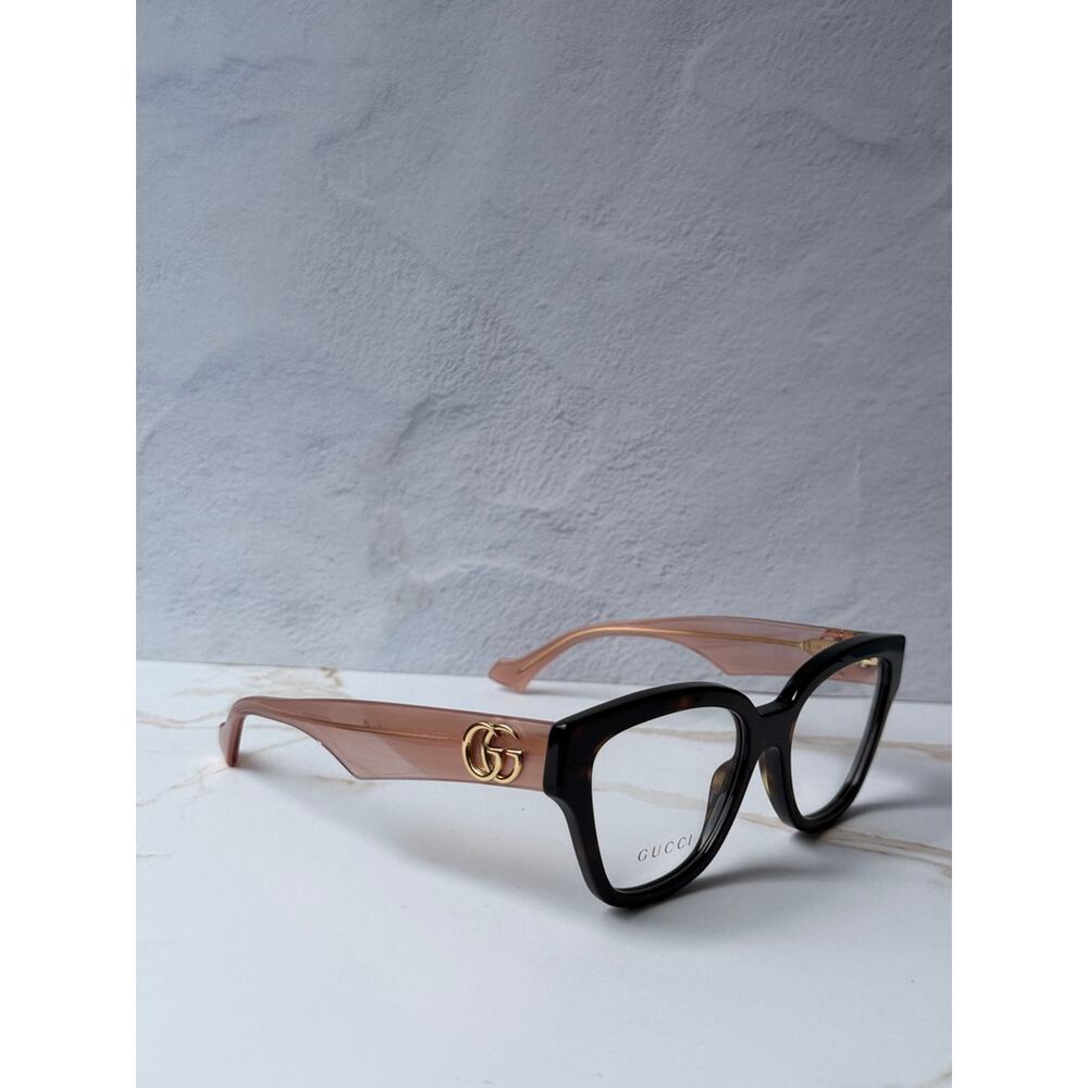 NEW Gucci GG1424O Brown Pink Cat Eye Eyeglasses Frames - Picture 6 of 7